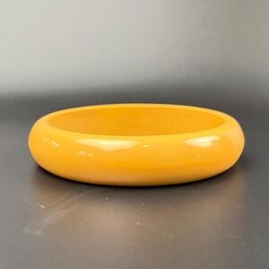 Vintage Yellow Bakelite Bangle Bracelet – Tested and Authentic